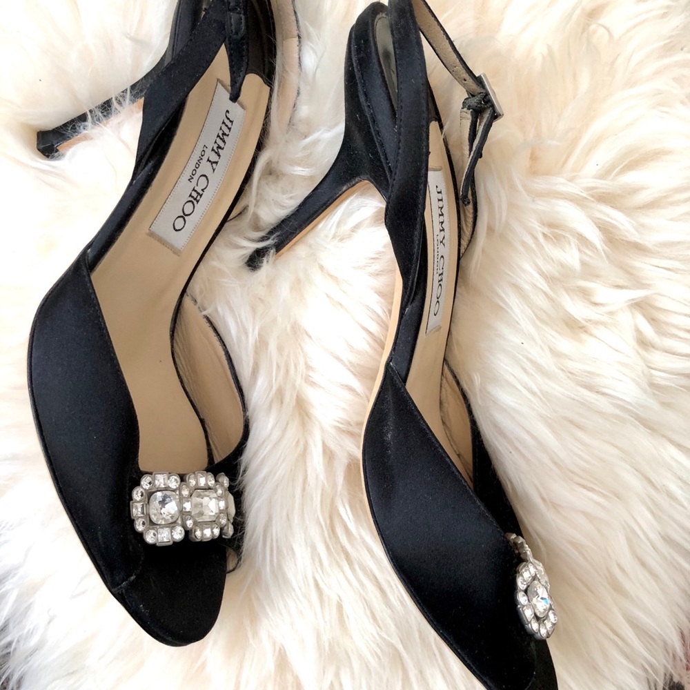 Jimmy Choo Rhinestone Sling Backs - Picture 2 of 3